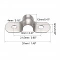 Uxcell 8mm 0 3 Rigid Pipe Strap 2 Holes 304 Stainless Steel Tension Tube Clip Clamp 50pcs