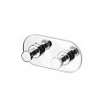 Geesa 6515-02-638845267014 Nemox Collection Double Brass Towel Hook Chrome 