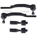 4pc Front Inner And Outer Tie Rod End Kit Ev80965 Es3675 Es3676 For Chevrolet Trailblazer 2002 2007 Buick Rainier Gmc Envoy 