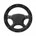 Foruidea Beautiful Hibiscus Palm Tree Car Steering Wheel Cover Neoprene Automotive Anti Slip And Sweat Absorption Auto Wrap Fit