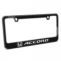 Ipick Image Made For Honda Accord Black Real 3k Carbon Fiber Glossy Finish License Plate Frame