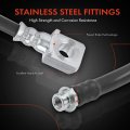A-premium Front Driver And Passenger Brake Hydraulic Hose Compatible With Select Chevy Models Cobalt Hhr 2008 2009 2010 Replace