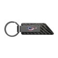 Ford Mustang In Usa Flag Pu Leather Carbon Fiber Texture Strap Black Metal Bar Key Chain Official Licensed 