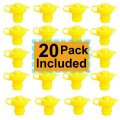 20pcs Gas Can Vent Cap Replacement Container Breather Push In Part Allow For Faster Flowing Fuel Fit Any Water Yellow