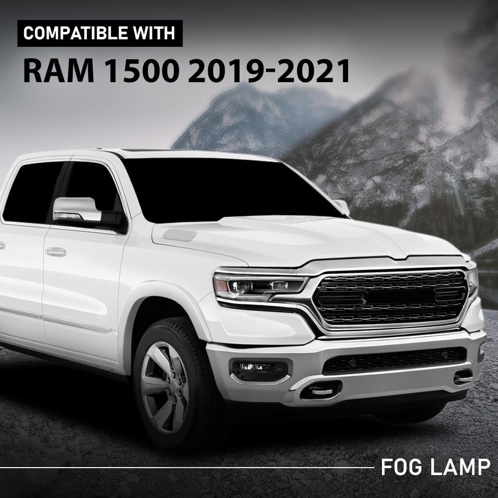 Front Bumper Led Fog Lights Lamps Bracket Kit For Dodge Ram 1500 2019-2021 68273291ab