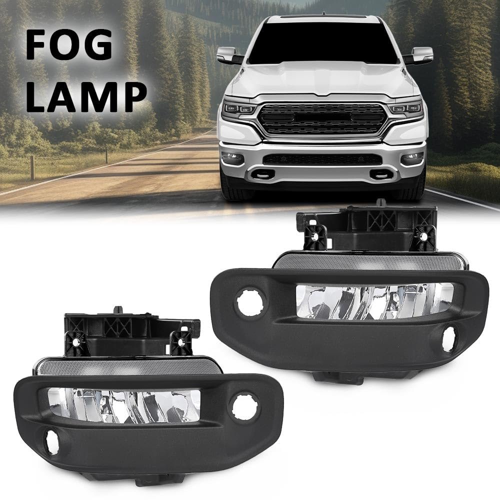 Front Bumper Led Fog Lights Lamps Bracket Kit For Dodge Ram 1500 2019-2021 68273291ab