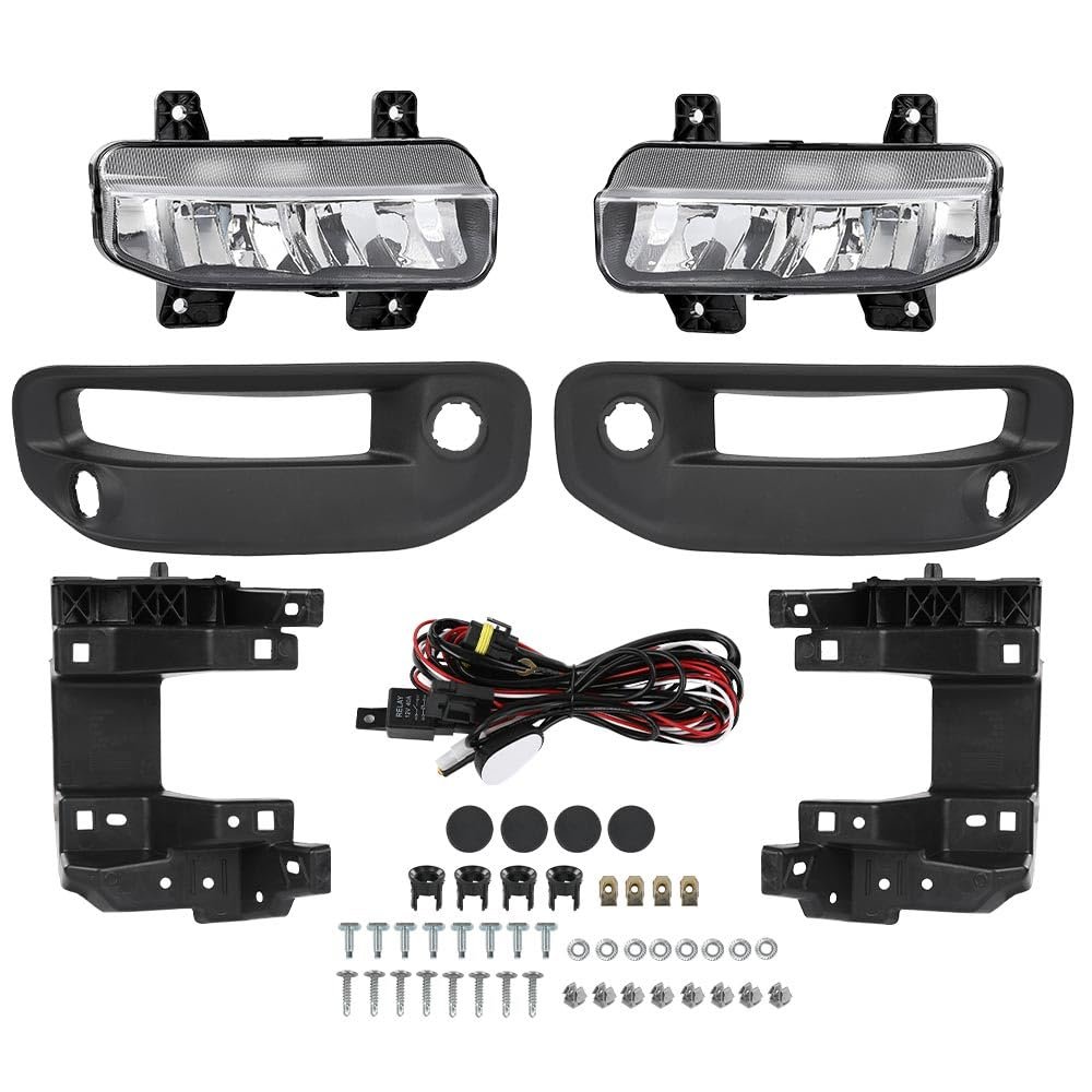 Front Bumper Led Fog Lights Lamps Bracket Kit For Dodge Ram 1500 2019-2021 68273291ab
