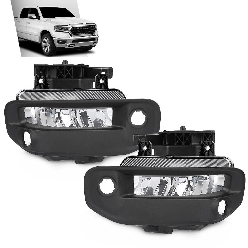 Front Bumper Led Fog Lights Lamps Bracket Kit For Dodge Ram 1500 2019-2021 68273291ab