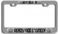 Born To Be An Aerospace Engineer Career Ch 3d Metal License Plate Frame Auto Suv Truck Tag Holder Z57