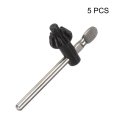 Drill Chuck Key Wrench 8mm Diameter 11 Teeth Carbon Steel Clamping Tool Replacement Press For 3-16mm Silver 5pcs