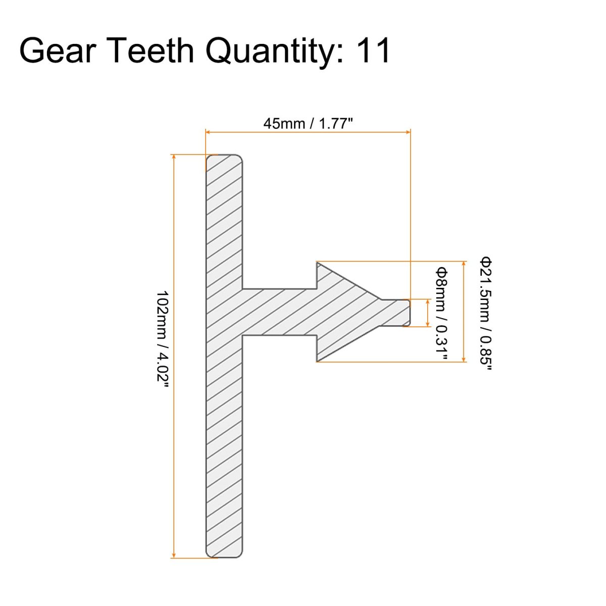 Drill Chuck Key Wrench 8mm Diameter 11 Teeth Carbon Steel Clamping Tool Replacement Press For 3-16mm Silver 5pcs