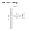 Drill Chuck Key Wrench 8mm Diameter 11 Teeth Carbon Steel Clamping Tool Replacement Press For 3-16mm Silver 5pcs