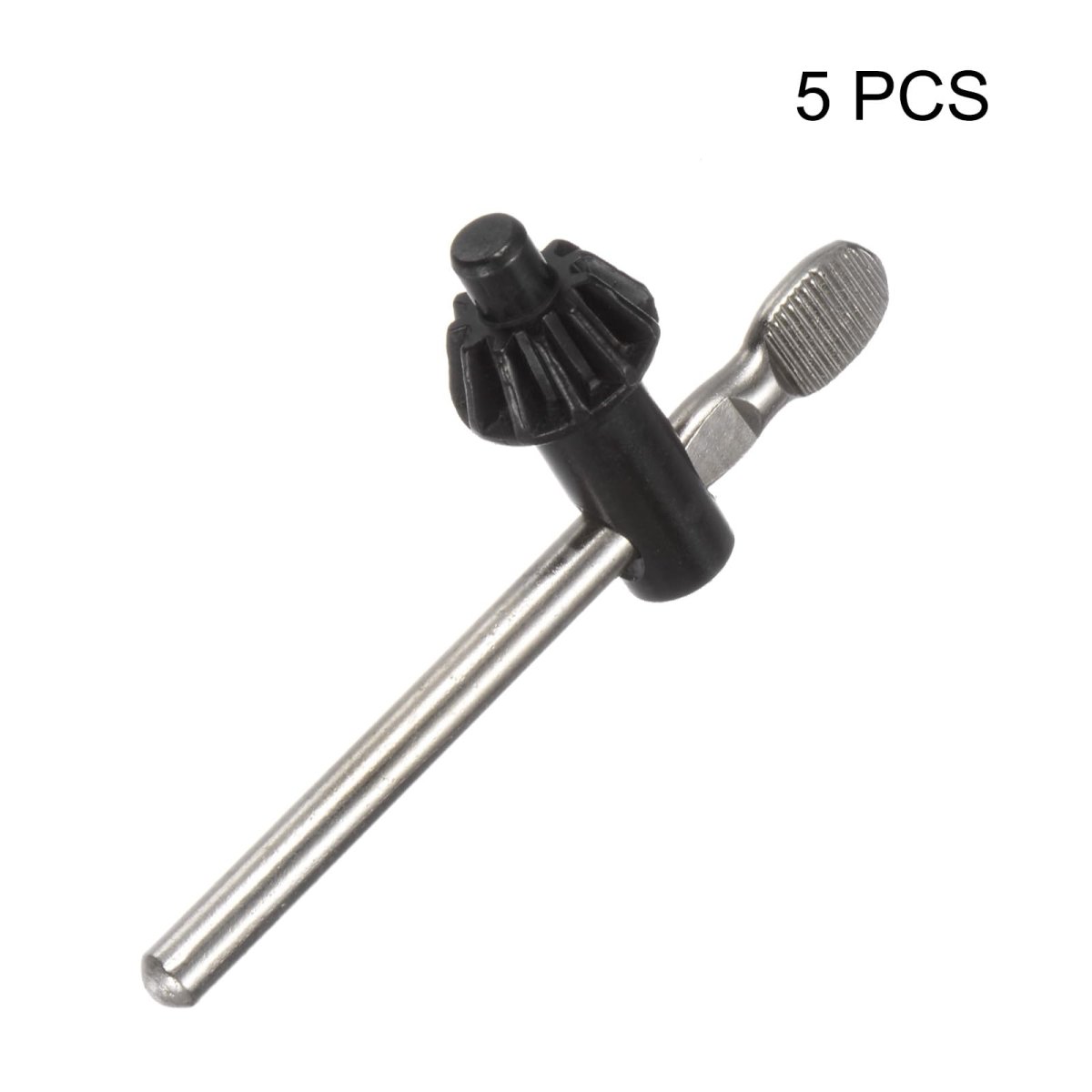 Drill Chuck Key Wrench 8mm Diameter 11 Teeth Carbon Steel Clamping Tool Replacement Press For 3-16mm Silver 5pcs