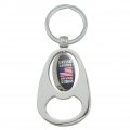 Graphics More I Stand For The Flag Kneel Cross Usa American Patriotic Keychain Chrome Metal Spinning Oval Bottle Opener