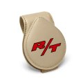 Dodge R T Beige Leather Magnetic Sunglass Holder Car Sun Visor Mount Clip Official Licensed 