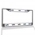 Metal Insert License Plate Frame Cute Weasel Weatherproof Car Accessories Chrome 2 Holes Solid Universal Fit For Us And Canada 