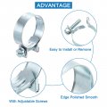 Uxcell 10pcs Mini Fuel Line Pipe Hose Clamp Clip Adjustable 26-28mm 02 -1 1 Injection Style Zinc Plated Tube Clamps
