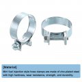 Uxcell 10pcs Mini Fuel Line Pipe Hose Clamp Clip Adjustable 26-28mm 02 -1 1 Injection Style Zinc Plated Tube Clamps