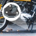 Uxcell 1 Set Motorcycle Kickstand Extension Enlarger Pad Side Stand Support Plate Black Titanium Tone For Suzuki Hayabusa