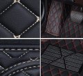 Car Floor Mats Fit For 95 Custom Style Luxury Leather All Weather Protection Liners Full Red Mat Red Line