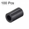 Uxcell Abs Round Spacer Washer Id 4 2mm Od 7mm L 12mm Plastic Standoff For 3d Printer Tv Wall Mounting Electrical Outlet Black