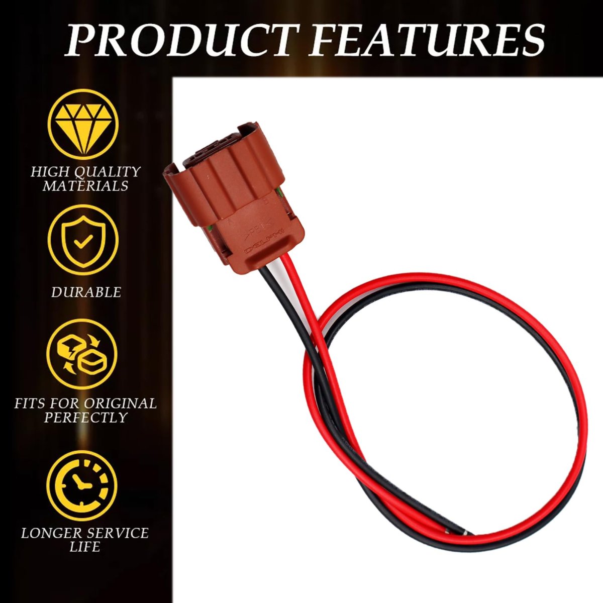 Front Fog Lights Connector For 2010-2024 Jeep Wrangler Wiring Pigtail Plug Harness 68304048af