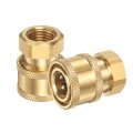 2pcs Pressure Washer Adapter 1 4 Female Quick Plug To M14 Connect Fittings Brass Concave Mouth Swivel For Power Washers Hose 