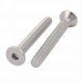 Uxcell 1 4-20 X 2 304 Stainless Steel Flat Head Hex Socket Cap Screw Fastener 10pcs