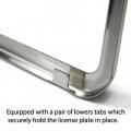 Au-tomotive Gold Inc Officially Licensed Etched Mirrored Stainless License Frame U S M C Initials Logo