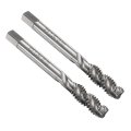 2pcs Spiral Flute Thread Taps 5 16-18 Unc 2b Machine Threading Tap Bit Uncoated Screw Tapping Repair Tool M2 High-speed Steel