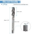 2pcs Spiral Flute Thread Taps 5 16-18 Unc 2b Machine Threading Tap Bit Uncoated Screw Tapping Repair Tool M2 High-speed Steel