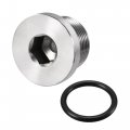 Uxcell Stainless Steel Inner Hex Head M25x1 5 Pipe Fitting Plug With Seal Ring For Terminate Ends
