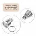 Uxcell Latching Metal Push Button Switch 22mm Mounting Dia 2no 2nc 24v Green Led Light Flat Head 2pcs