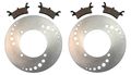 Rear Brake Rotors Pads-polaris Sportsman 500 Efi Quad Ho-2008 2009 2010 2011 