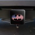 Batman Usa American Flag Shield Logo Tow Trailer Hitch Cover Plug Insert