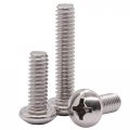 5 16-18 X 1 2 In Pan Head Machine Screws Phillips Drive 304 Stainless Steel 18-8 Bright Finish Fully Threaded 10 Pack 