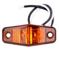 2 X 5inch Oval Side Fender Marker Light Amber Universal Surface Mount Led Truck Boat Trailer Sealed Mini Clearance
