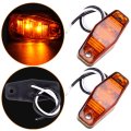 2 X 5inch Oval Side Fender Marker Light Amber Universal Surface Mount Led Truck Boat Trailer Sealed Mini Clearance
