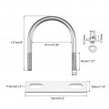 Uxcell Round U-bolts 2 Sets 91mm 3 58 Inner Width 127mm Length M12 304 Stainless Steel U Clamp Bolt With Nuts Washers And