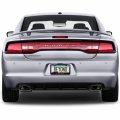 Hemi Logo 3d License Plate Frame Real Carbon Fiber And Abs Plastic Dark Gray Black Universal Fit For Car Suv Truck 12 In X 6