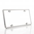Industrial Grade T304 Stainless Steel License Plate Frame Mirror Polished Extra Thick 4-hole Slim