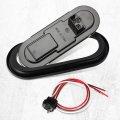 Partsam 2 Pcs 6 5 Inch Oval Amber White Strobe Lights 24led Recessed With Quad Flash Patterns For Truck Towing Trailer Lamps