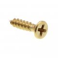 Prime-line Wood Screw Flat Head Phillips 4 X 1 2 In Solid Brass Pack Of 25 