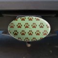 Muddy Dog Paw Print Pattern Oval Tow Trailer Hitch Cover Plug Insert