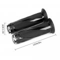Safercctv Powersports Grips Universal Fit Aluminum And Soft Rubber Motorcycle Handlebar Grip Set For 7 8 Inches 22mm Black