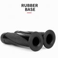 Safercctv Powersports Grips Universal Fit Aluminum And Soft Rubber Motorcycle Handlebar Grip Set For 7 8 Inches 22mm Black