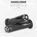 Safercctv Powersports Grips Universal Fit Aluminum And Soft Rubber Motorcycle Handlebar Grip Set For 7 8 Inches 22mm Black