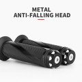 Safercctv Powersports Grips Universal Fit Aluminum And Soft Rubber Motorcycle Handlebar Grip Set For 7 8 Inches 22mm Black