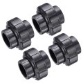 Pvc Union Pipe Fittings 1 Slip Coupling Fitting Furniture Grade Adapter For Sprinkler Tube Swimming Pool Plumbing Dark Grey 