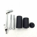 Xkh- Black Frame Slider Chromed Brake Pedal Levers Compatible With 2003 2004 Kawasaki Zx6r Zx6rr B014cnn2kk